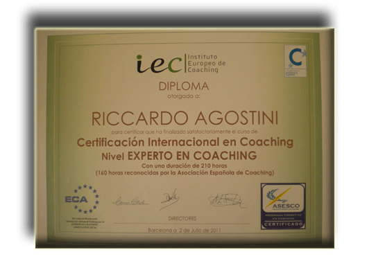 Riccardo Agostini - Diploma Life e Personal Coach 